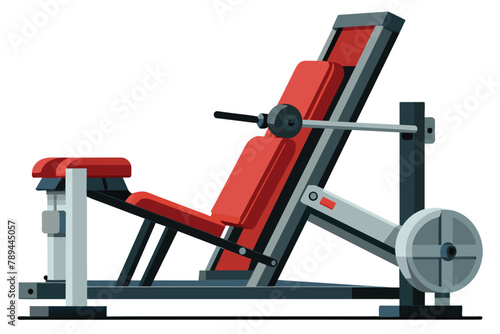 Leg press machine on white