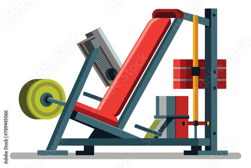 Leg press machine on white