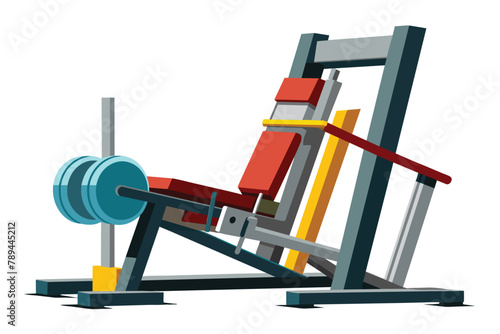 Leg press machine on white