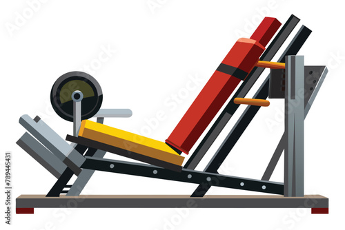 Leg press machine on white