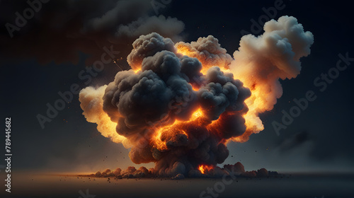 Fiery Sky Explosion