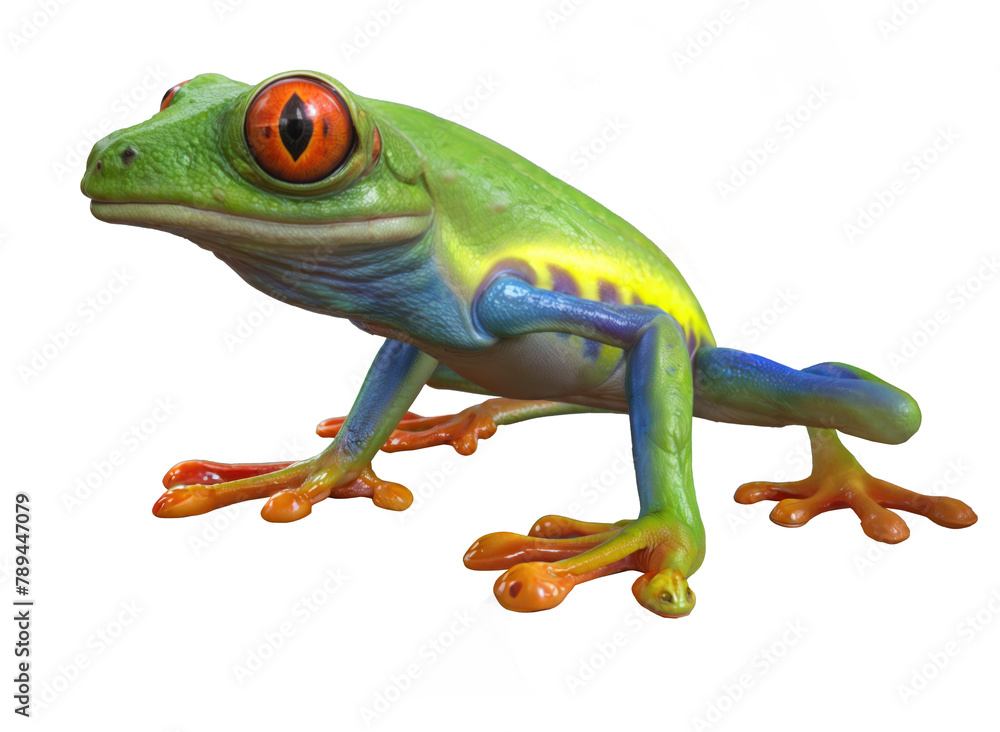 3d illustration of a red eyed tree frog isolated cutout 3d illustration of a red eyed tree frog isolated cutout