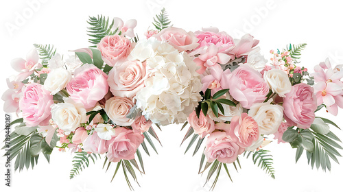 Pink Flower Bouquet With Dusty Pink And Cream