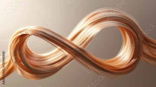 A infinity symbol made of beautiful long hair.