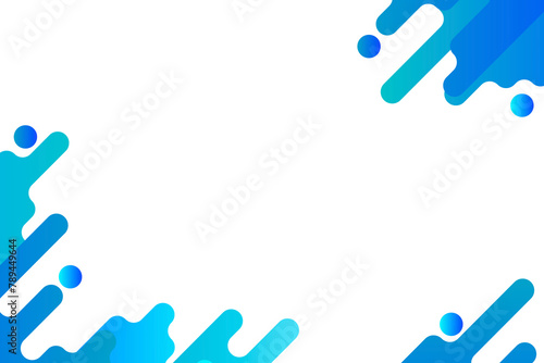 Blue fluid background frame design element