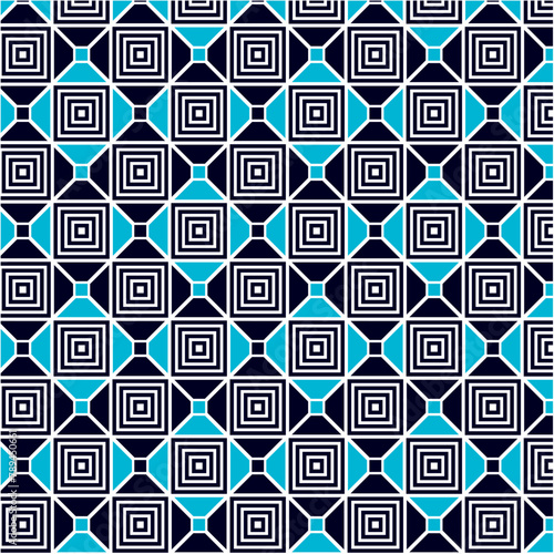 Geometric square tile pattern