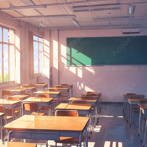 Classroom, Anime background photo