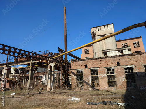 ruins of an old machine-building plant