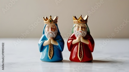 hree Wise Kings and Baby Jesus Ceramic Figurines
