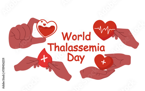 World Thalassemia Day. Flat graphic vector illustration isolated on white background.