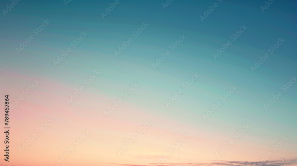 Visual art interpretation: dusk blue to peachy pink, designed to capture the romantic and serene colors of an evening sky. portrayed with creativity.