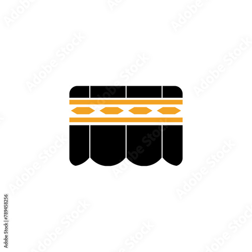 Islamic ka'bah makkah building logo design