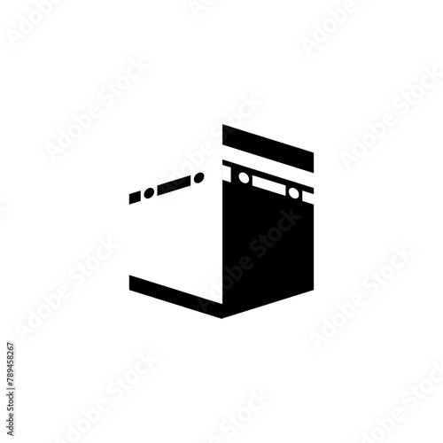 Islamic ka'bah makkah building logo design