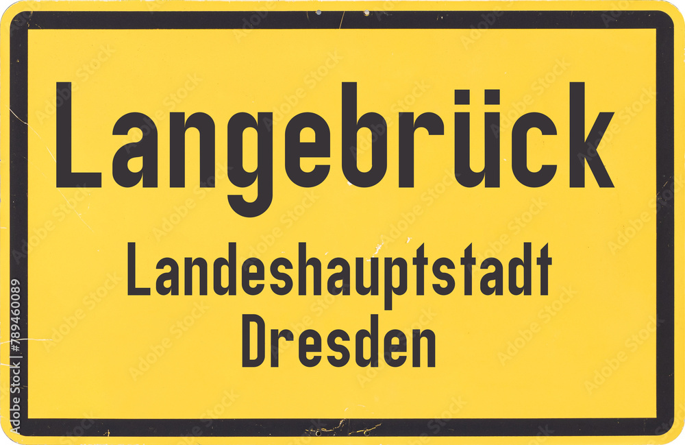 Fototapeta premium Ortsschild Dresden Langebrück