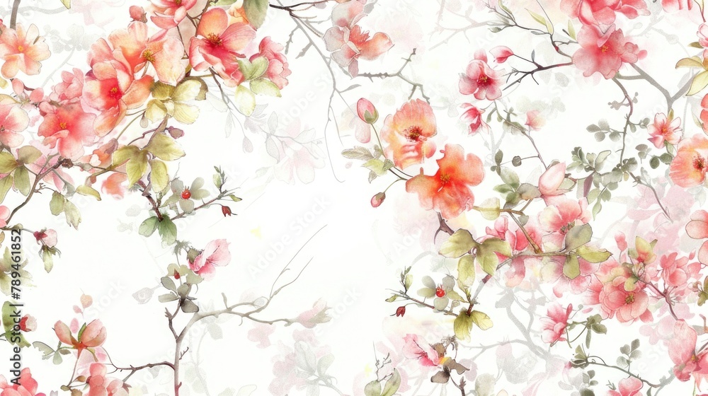 Pink flowers on a white background, perfect for home decor Pink flowers on a white background, perfect for home decor
