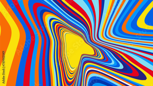Psychedelic warm tones swirl abstract background (ID: 789462049)
