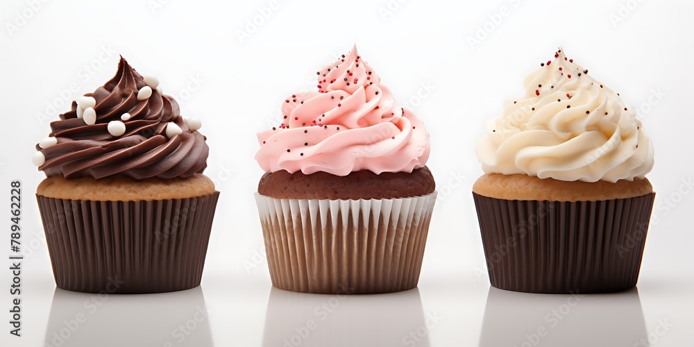 Cupcakes isolated on white background Cupcakes isolated on white background