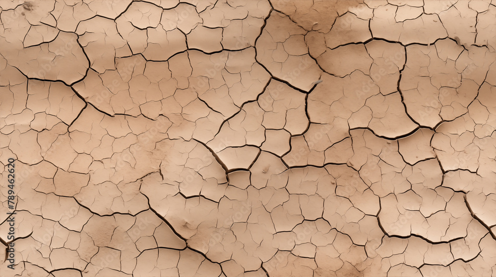 Detailed shot of cracked dry desert ground with unique natural formations Detailed shot of cracked dry desert ground with unique natural formations