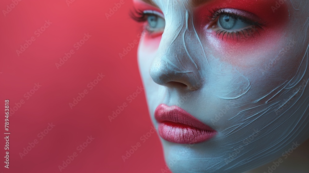 Close-up view of a mysterious woman's face covered with a sparkling black mask, highlighted by dramatic side lighting. The image evokes a sense of mystery and elegance. Close-up view of a mysterious woman's face covered with a sparkling black mask, highlighted by dramatic side lighting. The image evokes a sense of mystery and elegance.