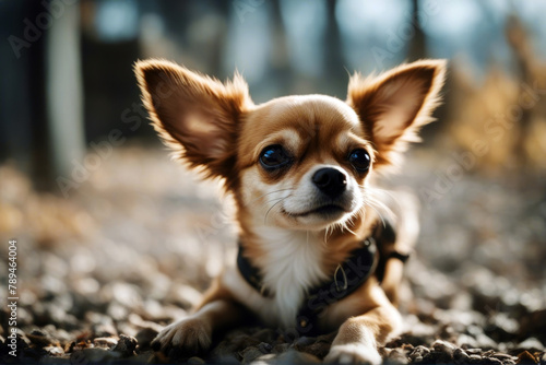 Cute chihuahua dog outdoors shore sea travel beautiful ocean freedom brown fun holiday animal white funny summer enjoy kayak pet beach