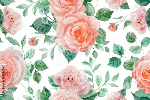 Beautiful watercolor painting of pink roses, perfect for floral designs