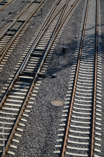 Railway tracks in the countryside.