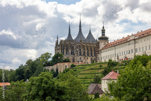 Kutna Hora with view at Saint Barbara's Church, Czech Republic