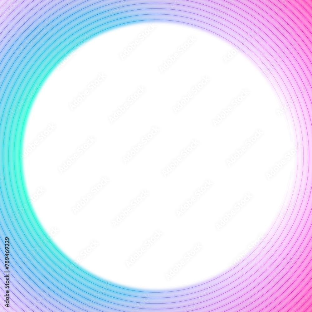 Round pink and blue neon frame design element Round pink and blue neon frame design element