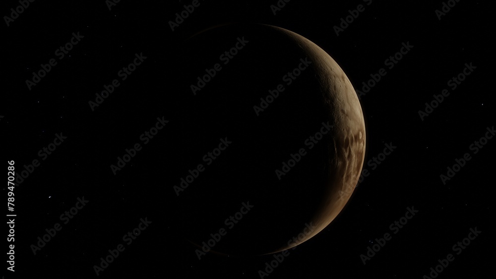 3D illustration of Dwarf Planet Pluto 4K 3D illustration of Dwarf Planet Pluto 4K