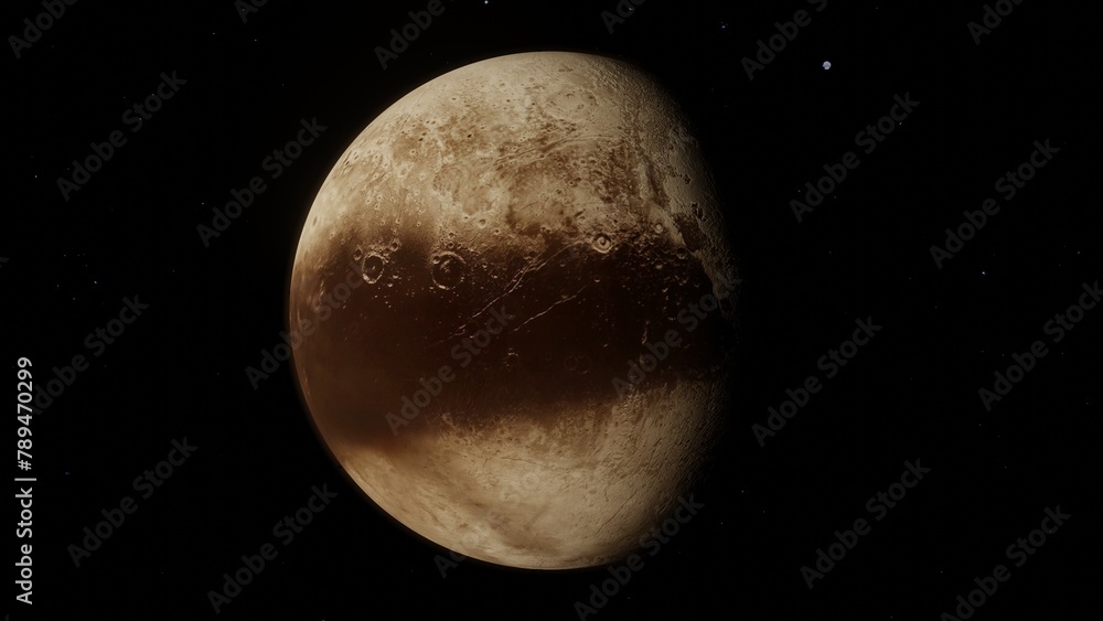 Obraz premium 3D illustration of Dwarf Planet Pluto 4K