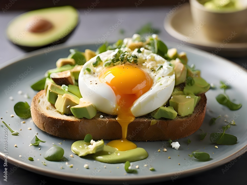 salad with eggs and avocado over toast salad with eggs and avocado over toast