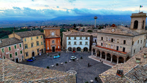 aerial pictures made with a dji mini 4 pro drone over Montefalco, in Umbria, Italy.