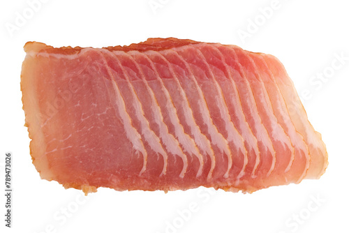 slices of prosciutto or jamon isolated