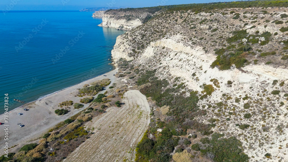 aerial pictures made with a dji mini 4 pro drone over Kourion, Cyprus.