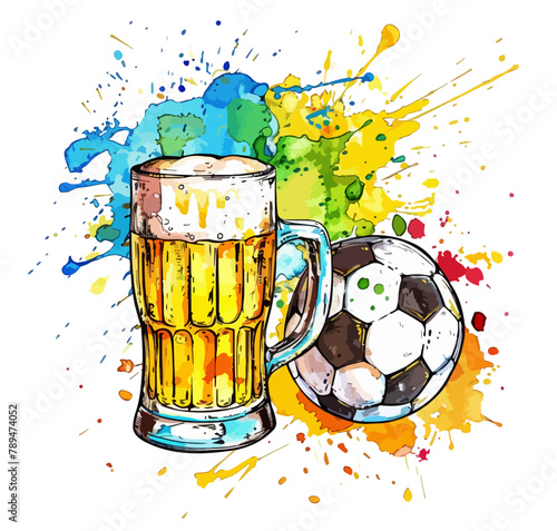 Bier Fussball Meisterschaft Bierglas Europameisterschaft Marketing Fußball Fans Bunt Klecks