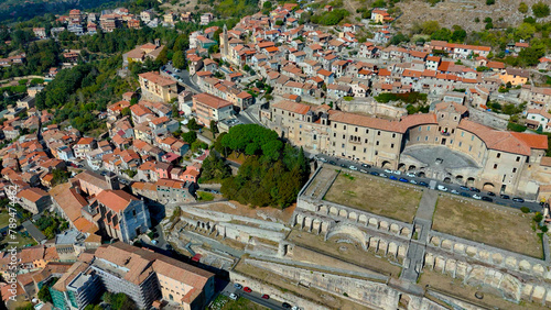 Tableau sur toile aerial pictures made with a dji mini 4 pro drone over Palestrina, Lazio, Italy
