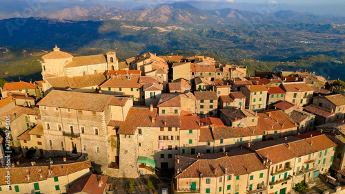 aerial pictures made with a dji mini 4 pro drone over Capranica Prenestina, Lazio, Italy.