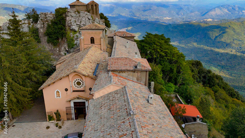 aerial pictures made with a dji mini 4 pro drone over Capranica Prenestina, Lazio, Italy.