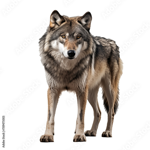 apennine wolf isolated on white photo