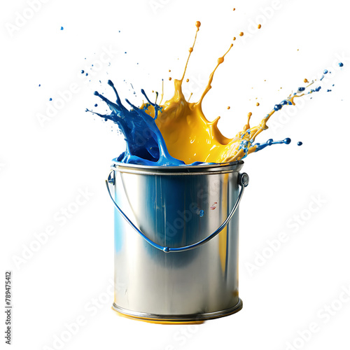 assortment of painting items with paint