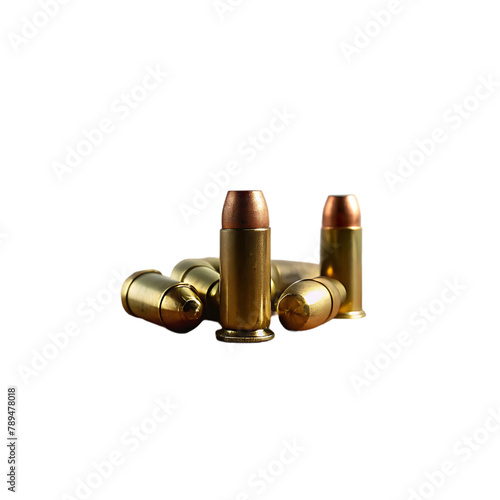 gold bullets with steel tips realistic isolated