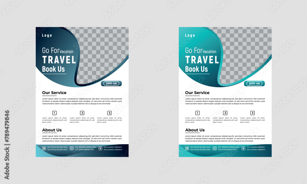 creative travel poster design template