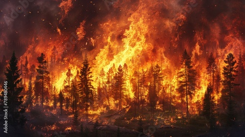 The Forest Engulfed in Flames