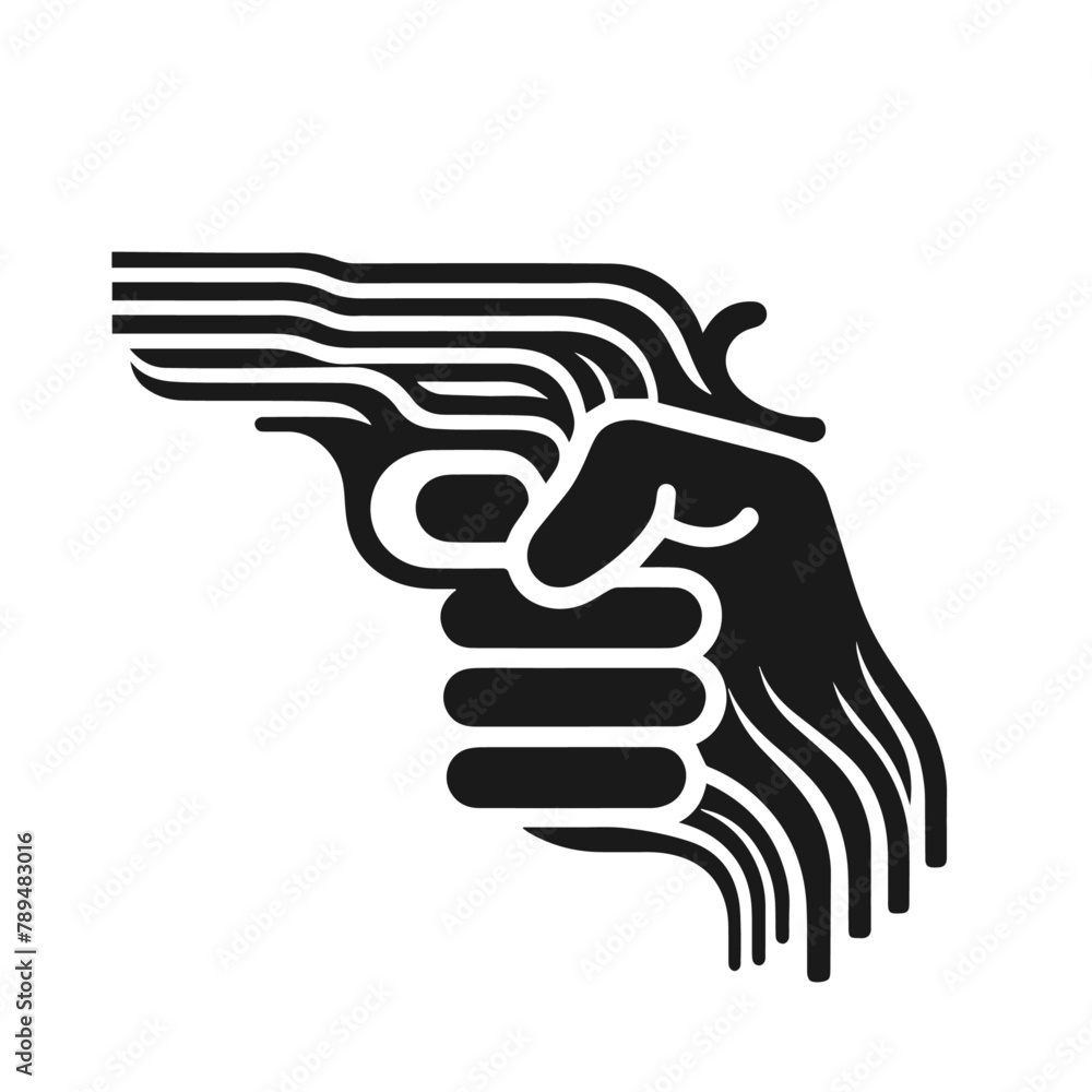 Fototapeta premium Hand gesture vector illustration isolated on white background