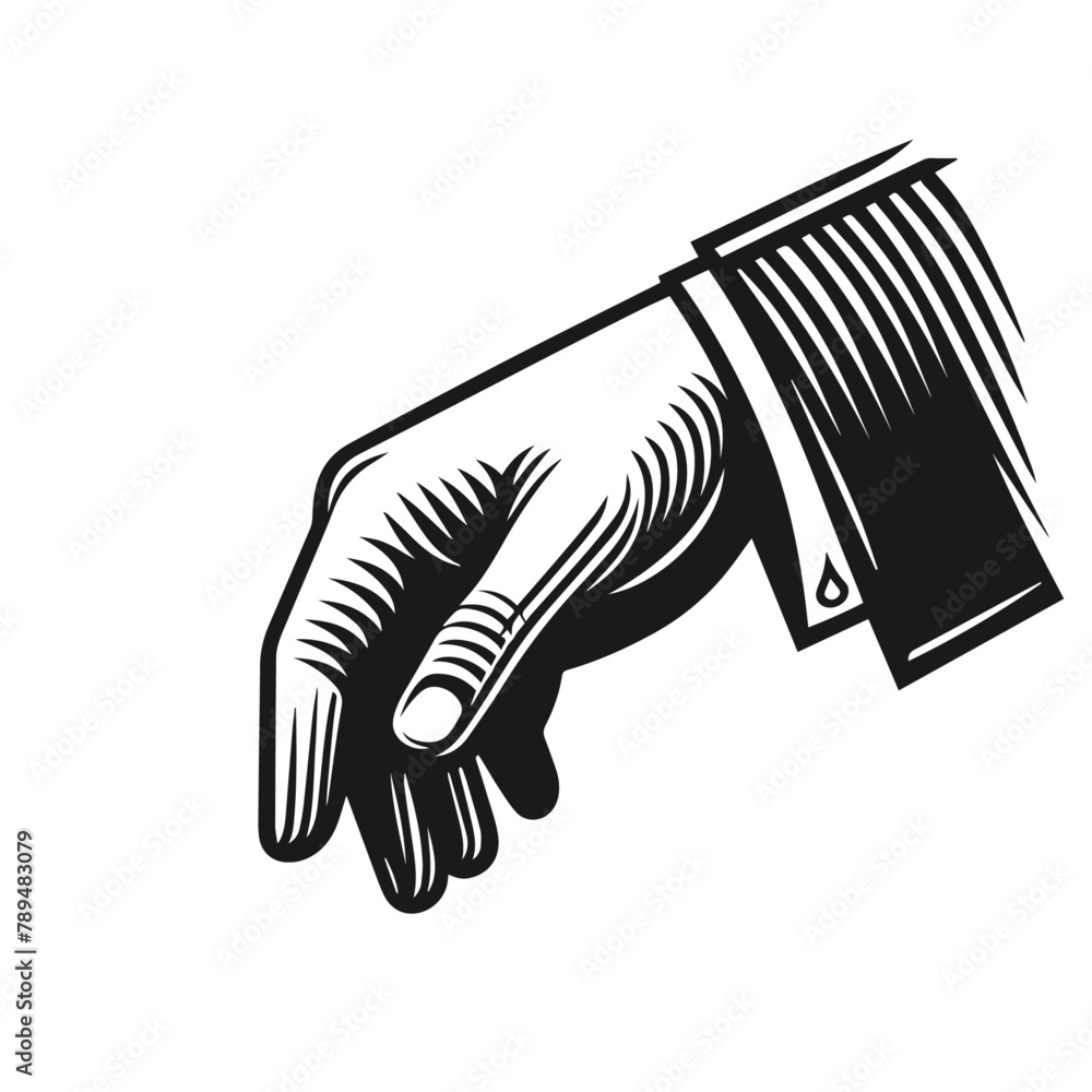 Hand gesture vector illustration isolated on white background Hand gesture vector illustration isolated on white background