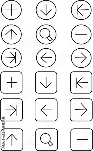 icons set Direction arrow