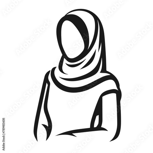 Islamic vector silhouette isolated on white background