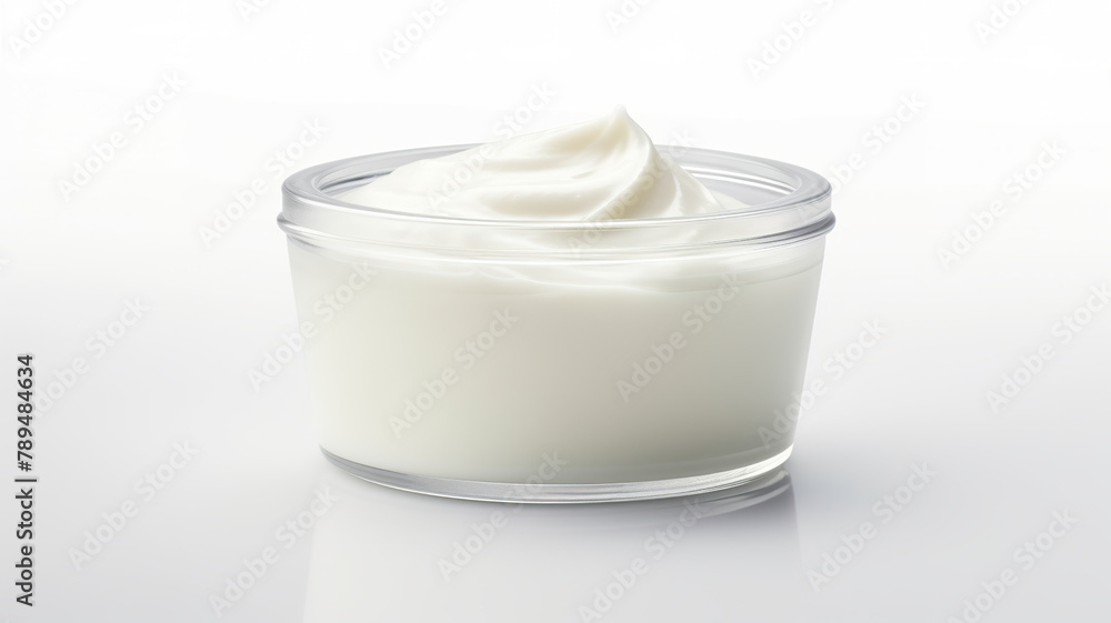 a solitary cream and salt container against a stark white background a solitary cream and salt container against a stark white background