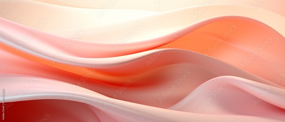 Fototapeta premium 3D illustration of soft and subtle energy waves in a modern minimalist style