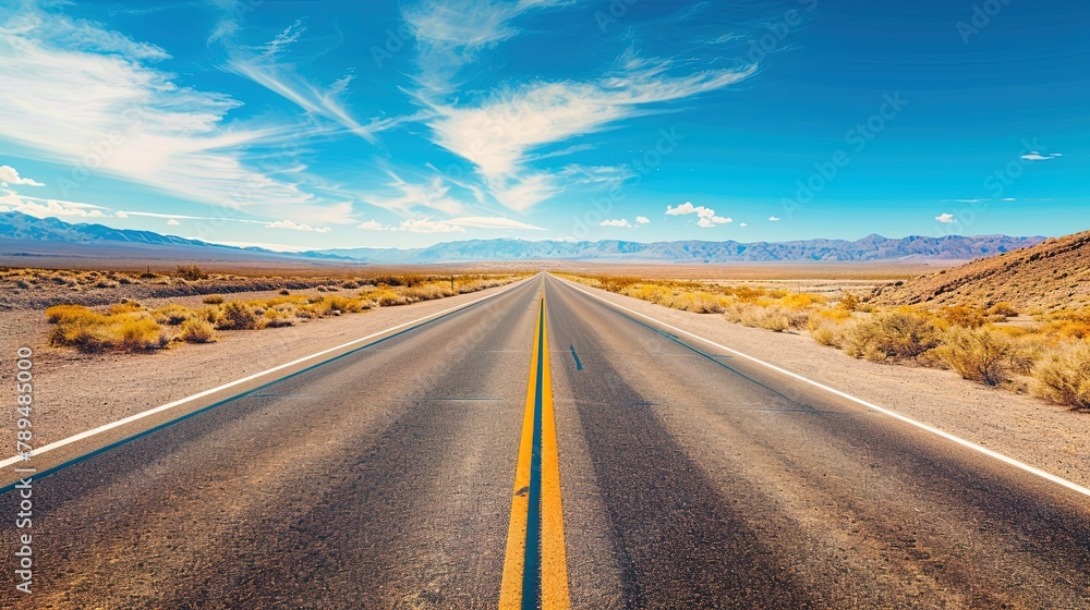 Naklejka premium Highway in Death Valley National Park, California, United States.